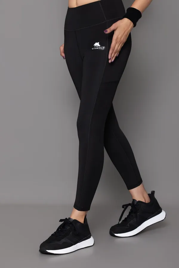 Black_Polyester_Casual_Leggings_For_Women