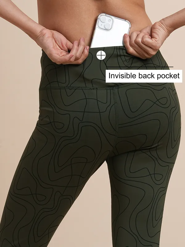 Olive_Polyester_Casual_Leggings_For_Women