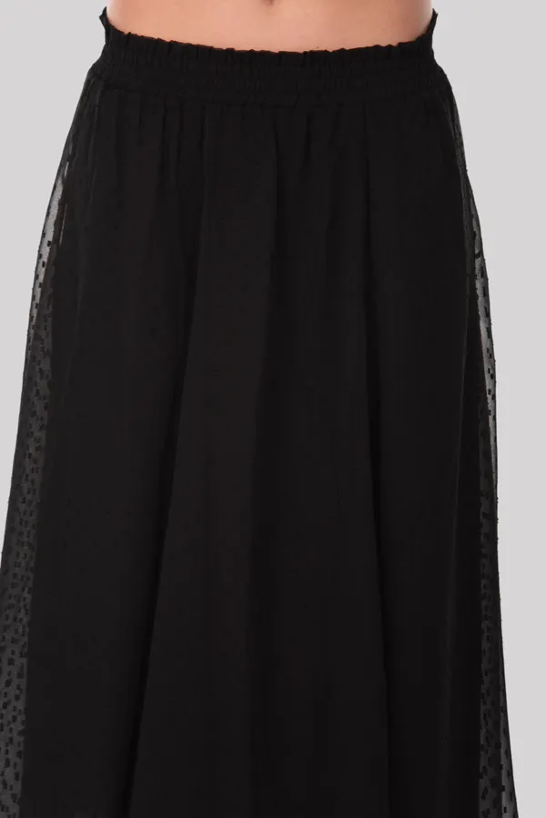 Black_Midi_Length_A-Line_Skirt_For_Women_&_Girls