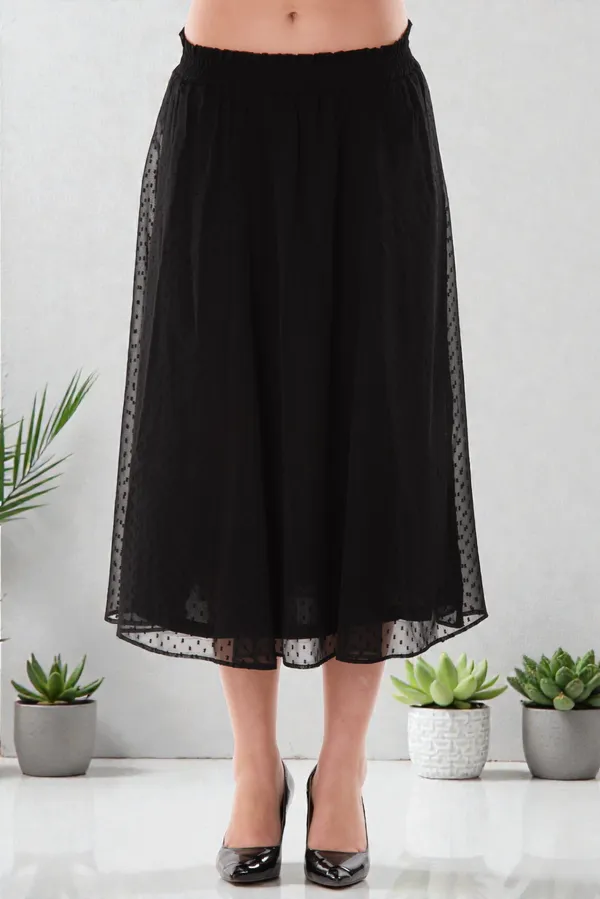 Black_Midi_Length_A-Line_Skirt_For_Women_&_Girls