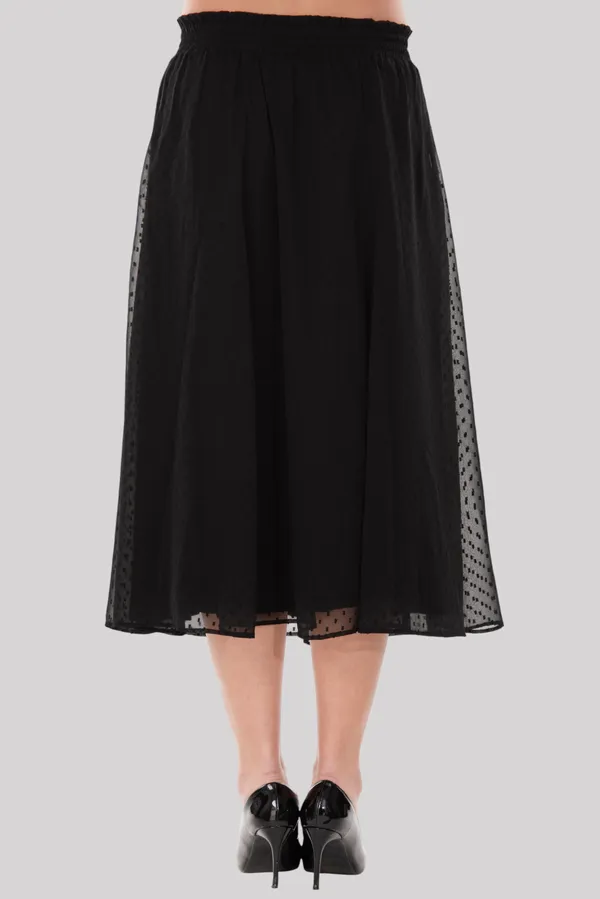 Black_Midi_Length_A-Line_Skirt_For_Women_&_Girls