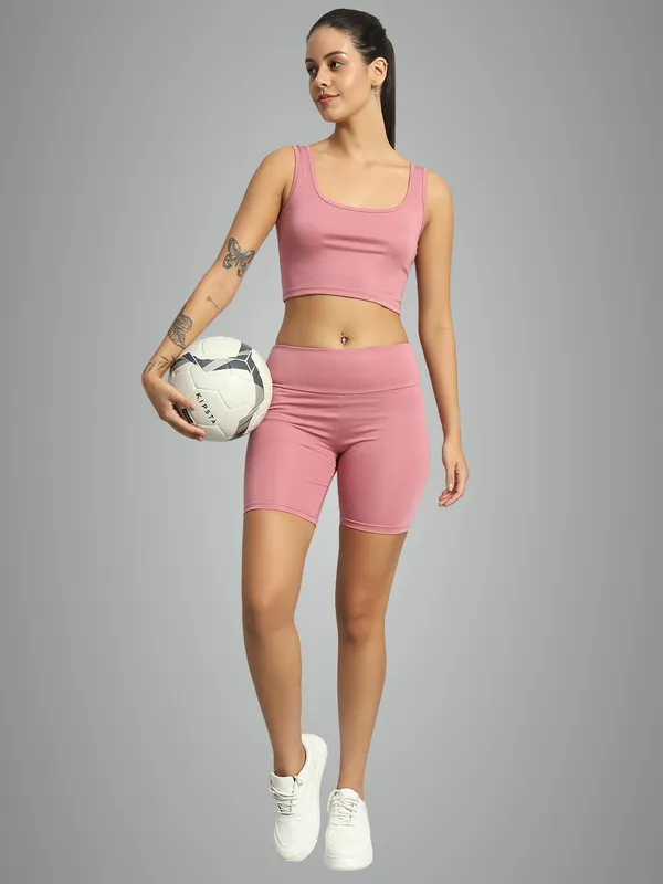 Light_Pink_Sunny_Top_And_Bikerbabe_Shorts_Cord_Set_For_Women_&_Girls