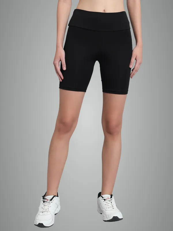 Black_Bikerbabe_With_Broad_Waistband_Shorts_For_Women_&_Girls