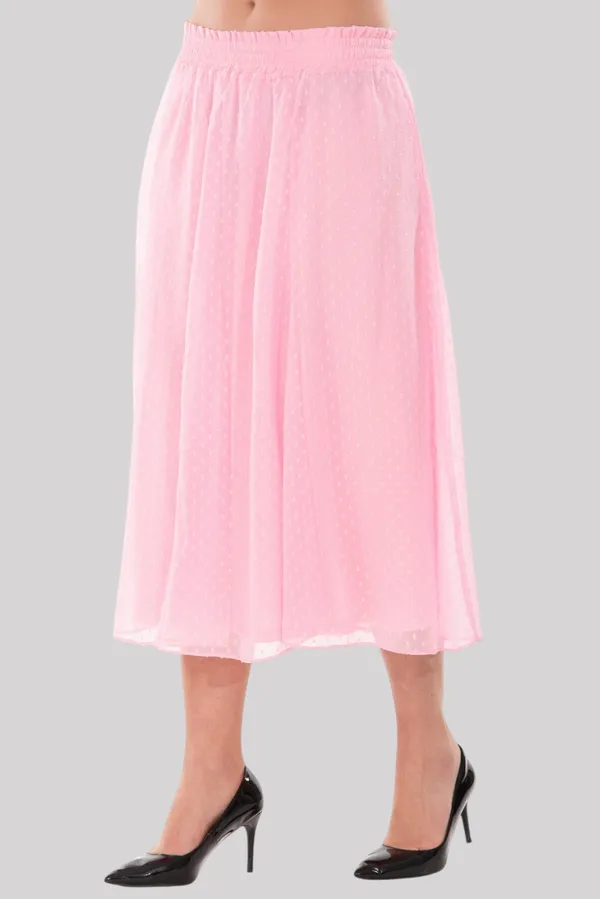 Baby_Pink_Georgette__Midi_Length_A-Line_Skirt_For_Women_&_Girls