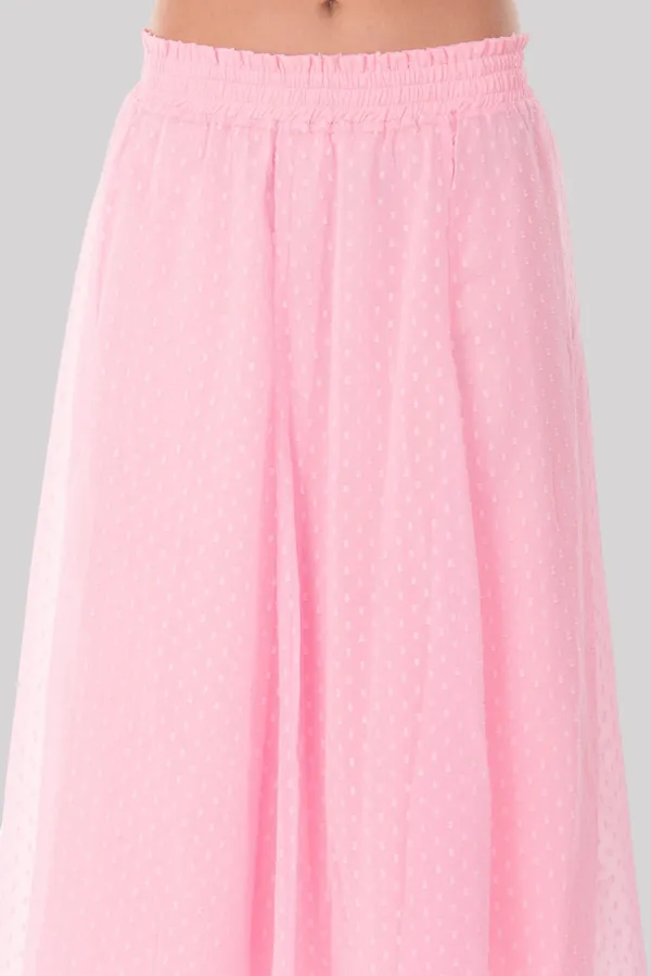 Baby_Pink_Georgette__Midi_Length_A-Line_Skirt_For_Women_&_Girls