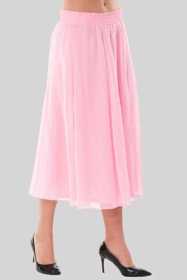 Baby_Pink_Georgette__Midi_Length_A-Line_Skirt_For_Women_&_Girls