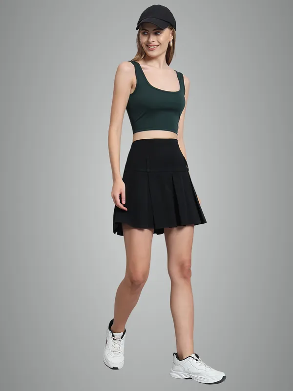 Bottle_Green_Wide_Neck_Sleeveless_Sunny_Crop_Top_For_Women_&_Girls