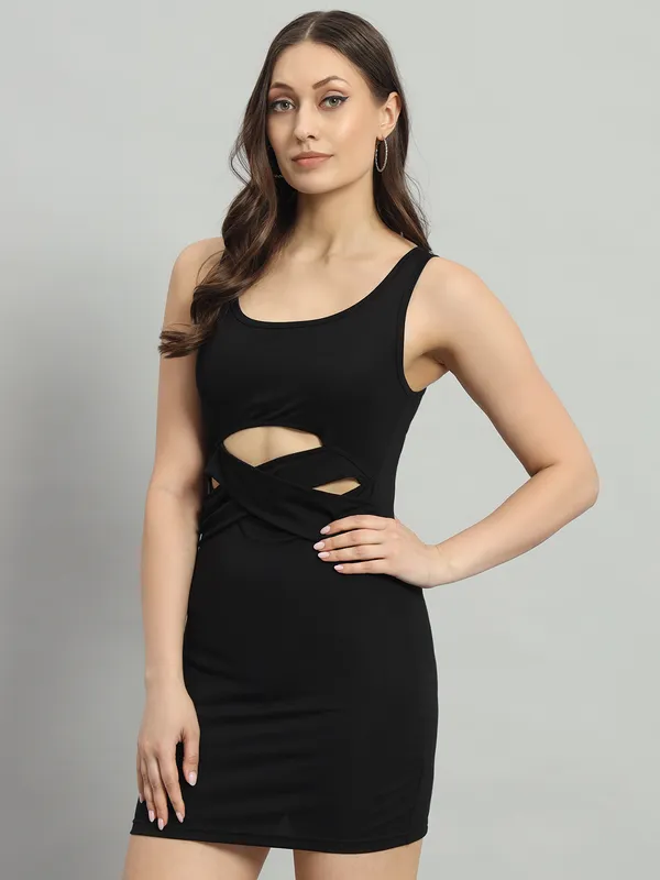 Black_Cotton_Blend_Solid_Sleeveless_Stretchable_Cut_Out_Bodycon_Dress_For_Women_&_Girls