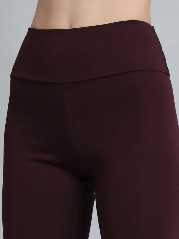 Wine_Bikerbabe_With_Broad_Waistband_Shorts_For_Women_&_Girls