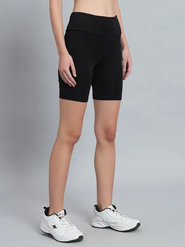 Black_Bikerbabe_With_Broad_Waistband_Shorts_For_Women_&_Girls