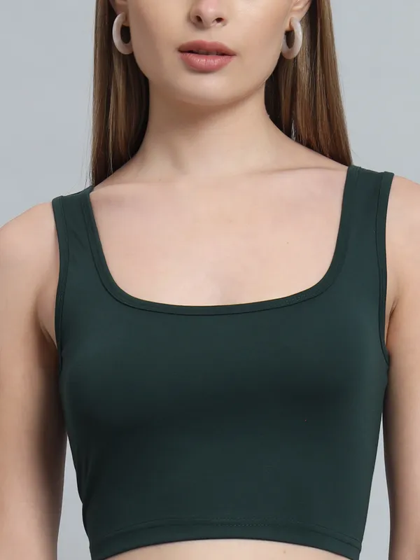 Bottle_Green_Wide_Neck_Sleeveless_Sunny_Crop_Top_For_Women_&_Girls