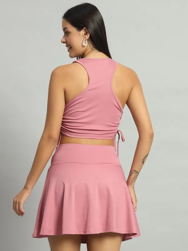 Light_Pink_Champ_Top_And_Mini_Flare_With_Inner_Short_Cord_Set_For_Women_&_Girls