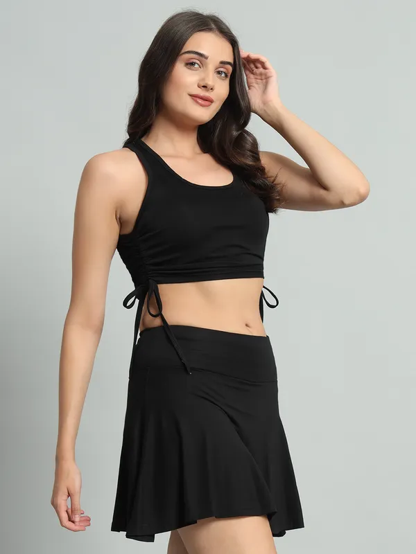 Black_Top_And_Mini_Flare_With_Inner_Short_Cord_Set_For_Women_&_Girls