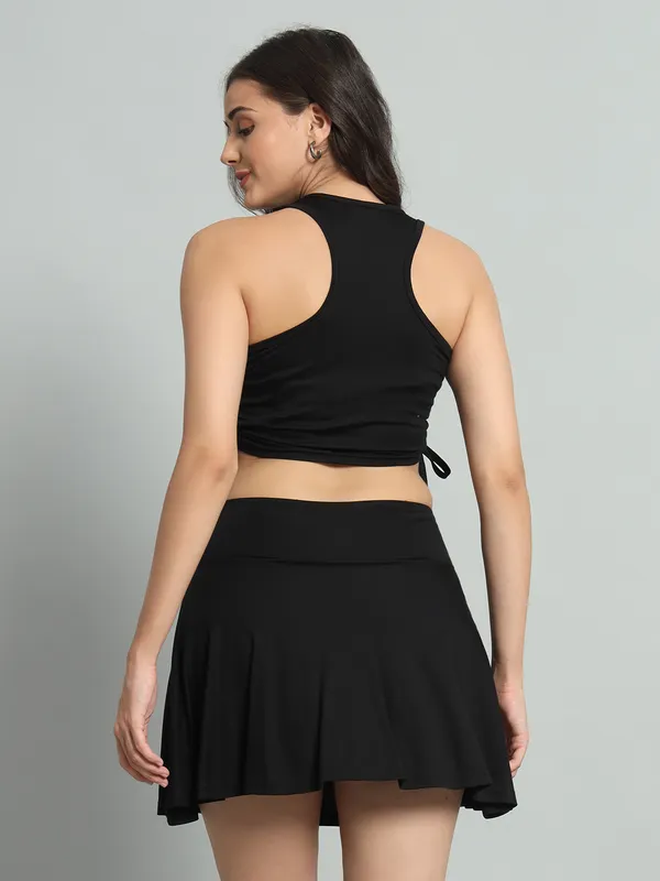 Black_Top_And_Mini_Flare_With_Inner_Short_Cord_Set_For_Women_&_Girls