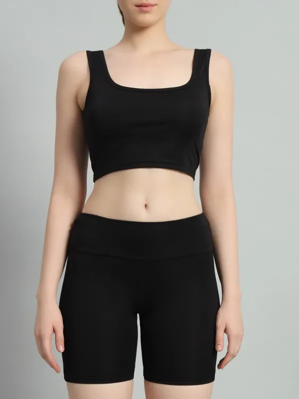 Black_Top_And_Bikerbabe_Shorts_Cord_Set_For_Women_&_Girls