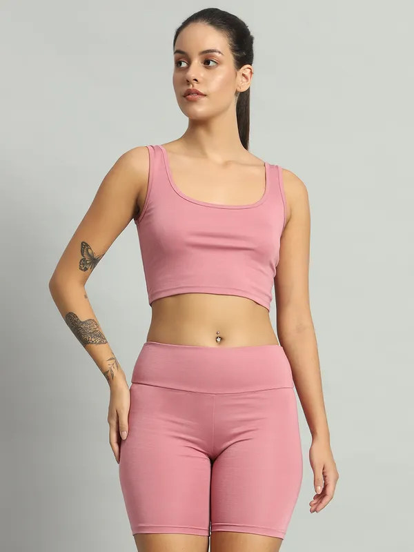 Light_Pink_Sunny_Top_And_Bikerbabe_Shorts_Cord_Set_For_Women_&_Girls