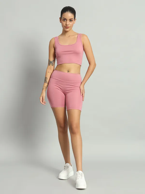Light_Pink_Sunny_Top_And_Bikerbabe_Shorts_Cord_Set_For_Women_&_Girls