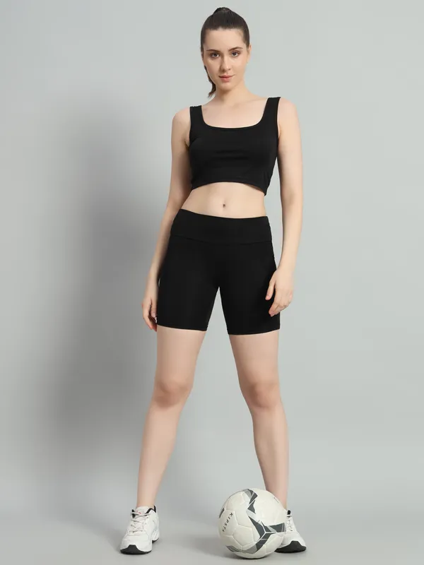 Black_Top_And_Bikerbabe_Shorts_Cord_Set_For_Women_&_Girls