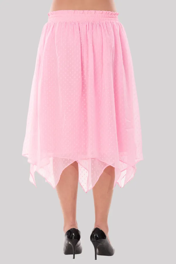 Baby_Pink_Handkerchief_Bottom_Midi_Length_Skirt_For_Women_&_Girls