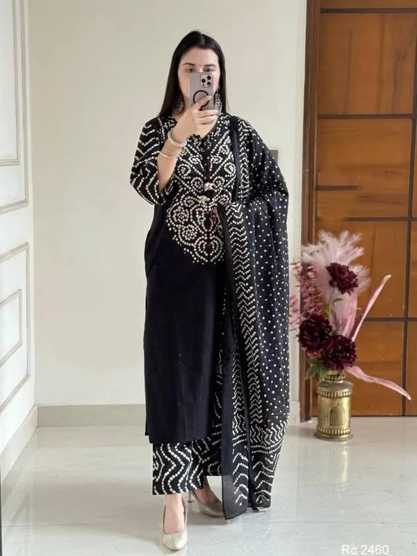 Black_printed_cotton_kurta_and_plazo_set