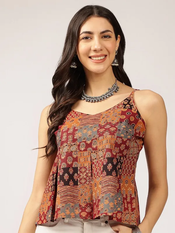 Ethnic_Printed_Sleeveless_Cotton_Peplum_Crop_Top