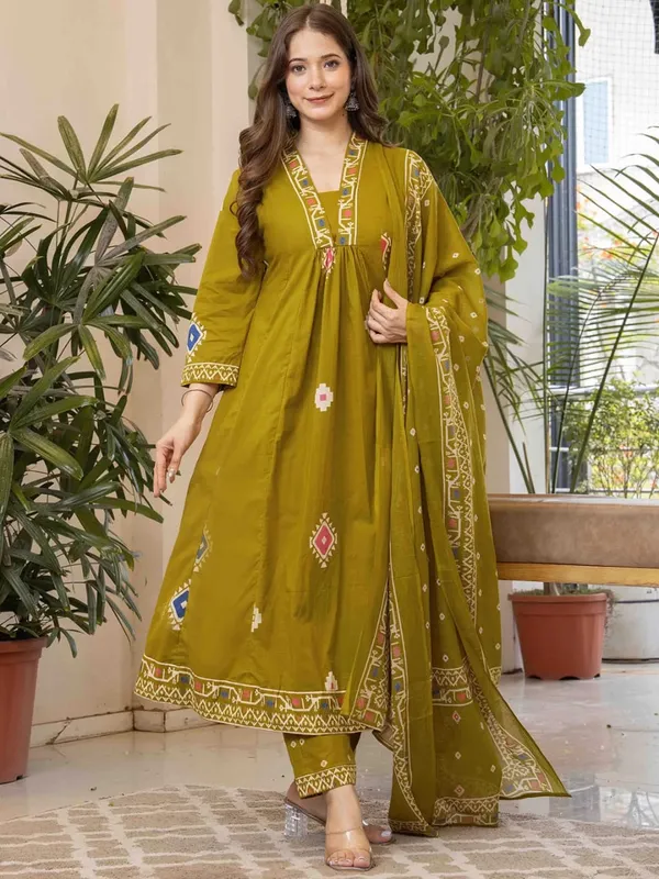 Sm_olive_green_printed_kurta_set