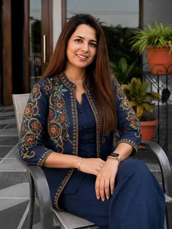 Navy_Embroidered_Cotton_Flex_Co-Ord_Set_with_Jacket