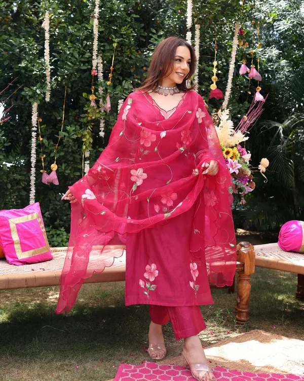 Organza_kurta_pant_set_