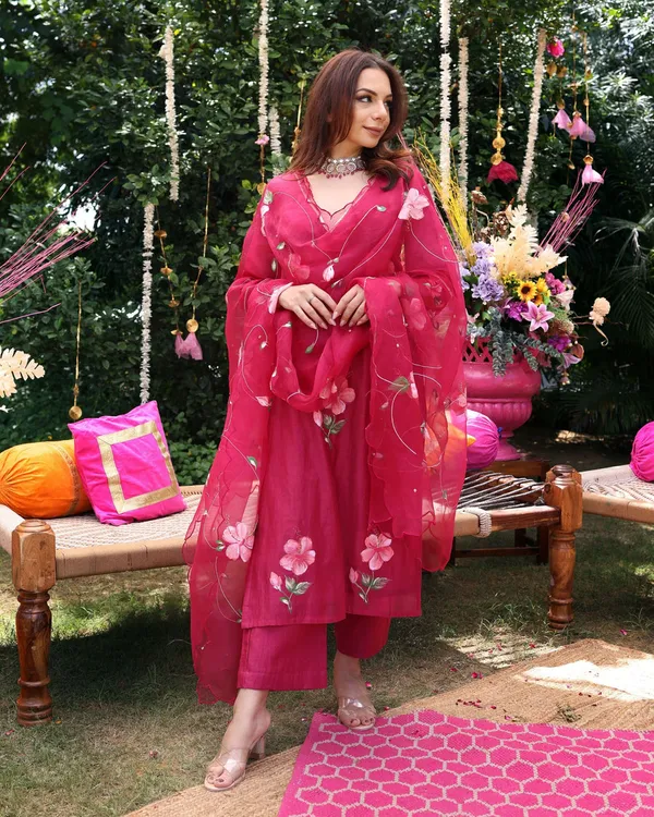 Organza_kurta_pant_set_