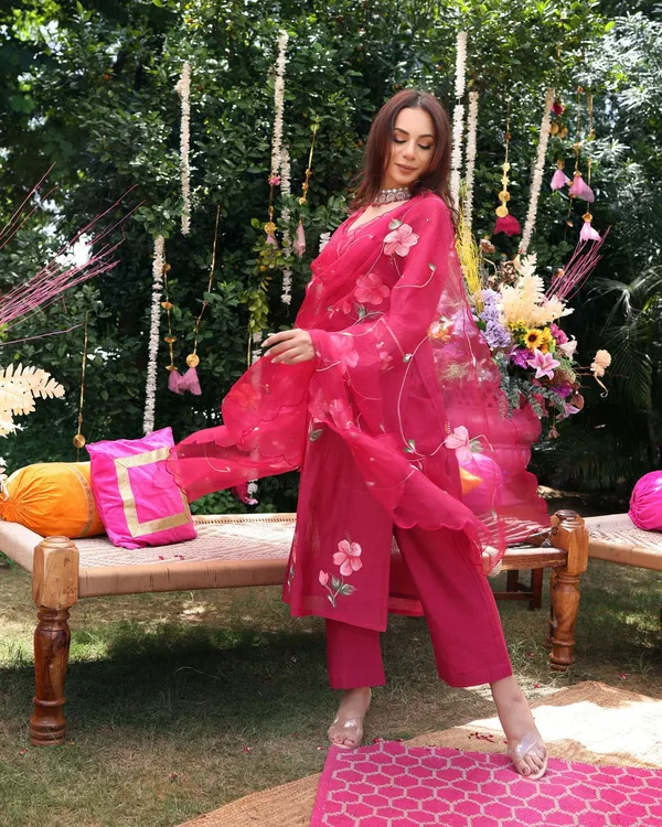 Organza_kurta_pant_set_