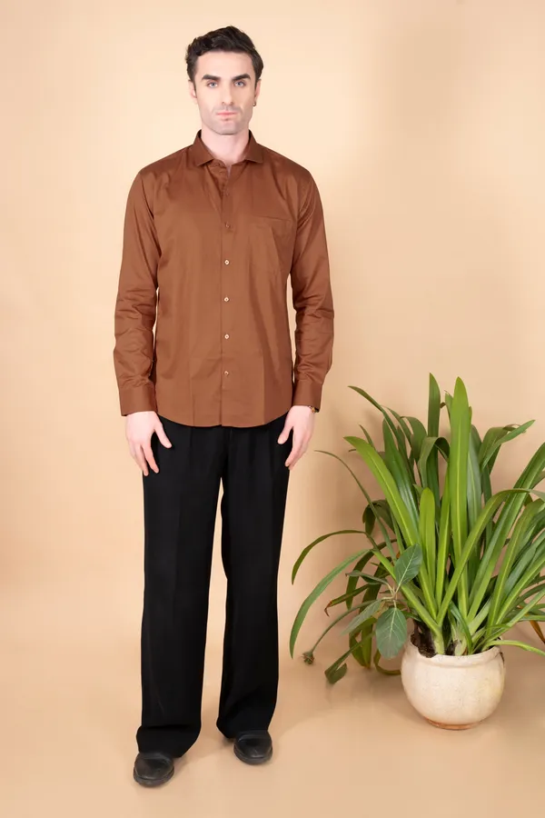 Rust_Cotton_Cutway_Collar_Full_Sleeves_Shirts_For_Men