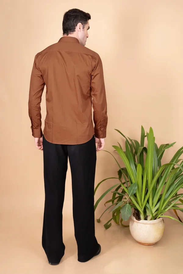 Rust_Cotton_Cutway_Collar_Full_Sleeves_Shirts_For_Men