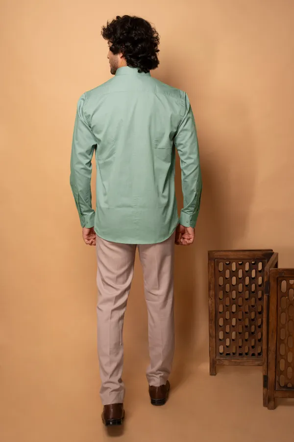 Pista_Green_Cotton_Cutway_Collar_Full_Sleeves_Shirts_For_Men