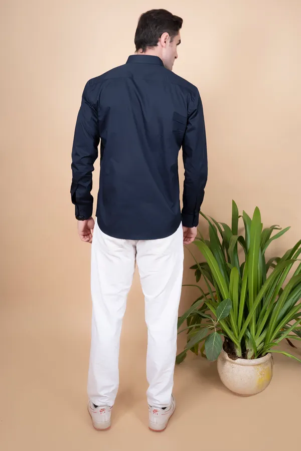 Navy_Blue_Cotton_Cutway_Collar_Full_Sleeves_Shirts_For_Men