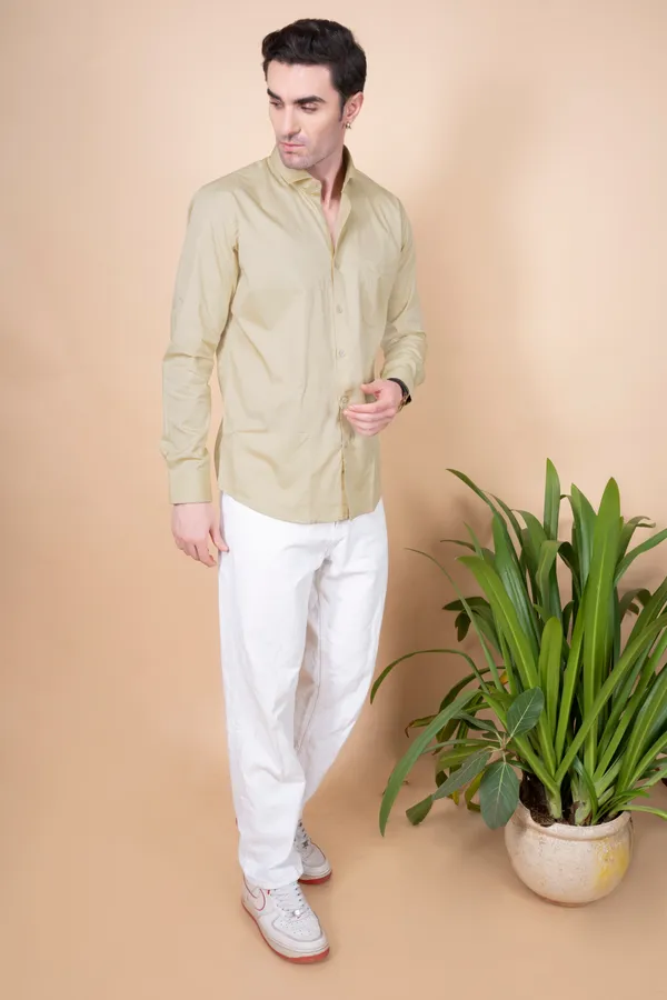 Beige_Cotton_Cutway_Collar_Full_Sleeves_Shirts_For_Men