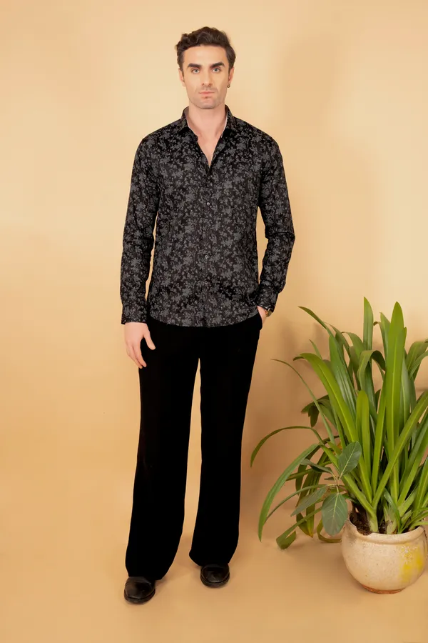 Black_Giza_Cotton_Printed_Slim_Fit_Shirts_For_Men