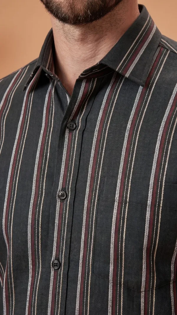 Multi_Colour_Giza_Cotton_Stripes_Slim_Fit_Shirts_For_Men