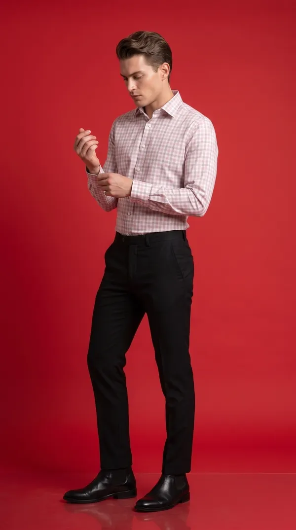 Multi_Colour_Giza_Cotton_Checks_Slim_Fit_Shirts_For_Men