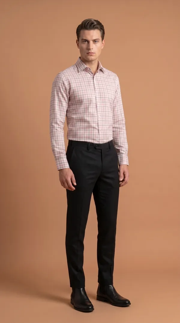 Multi_Colour_Giza_Cotton_Checks_Slim_Fit_Shirts_For_Men