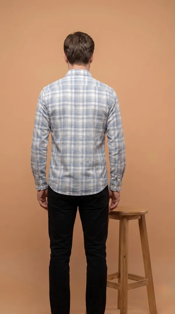 Multi_Colour_Giza_Cotton_Checks_Slim_Fit_Shirts_For_Men