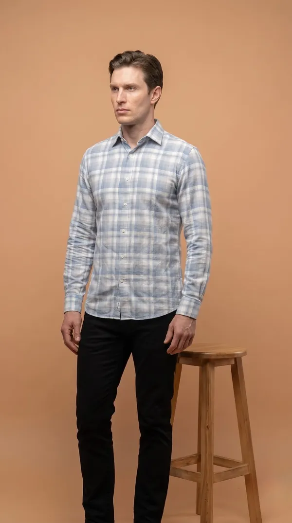 Multi_Colour_Giza_Cotton_Checks_Slim_Fit_Shirts_For_Men