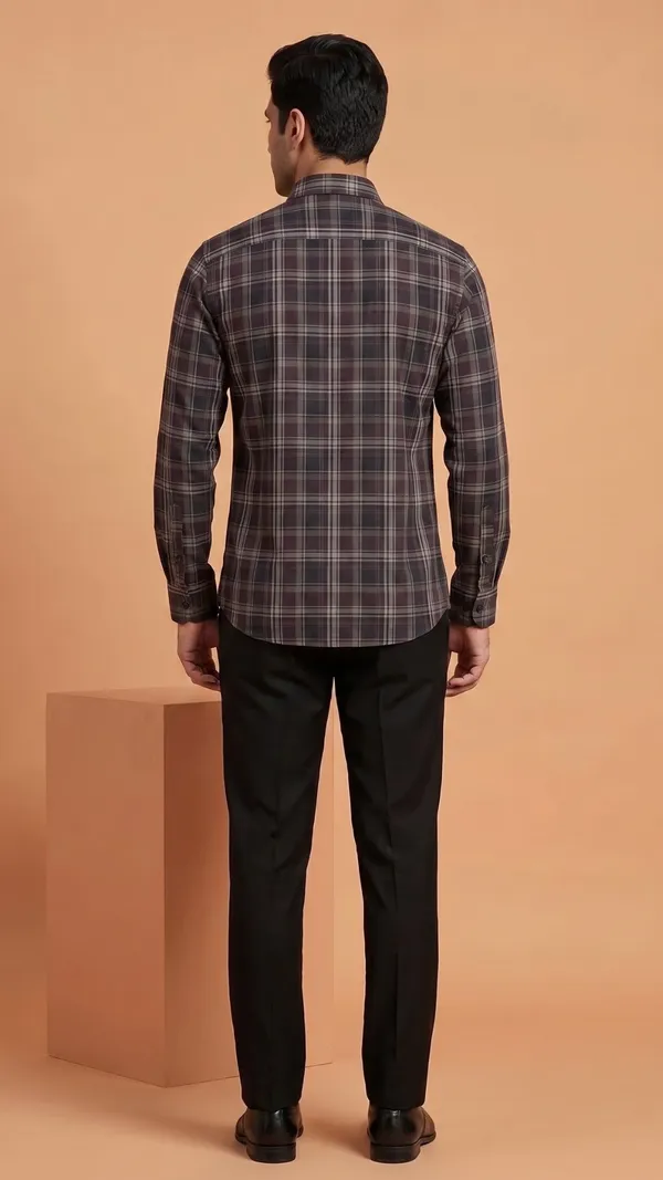 Multi_Colour_Giza_Cotton_Checks_Slim_Fit_Shirts_For_Men