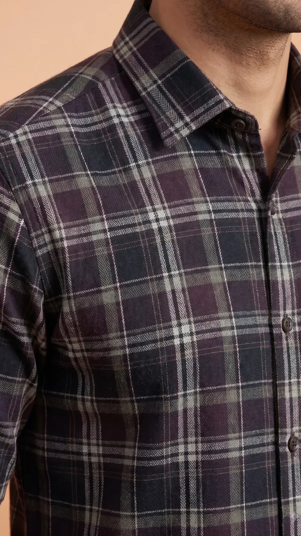 Multi_Colour_Giza_Cotton_Checks_Slim_Fit_Shirts_For_Men