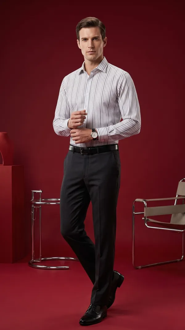 Multi_Colour_Giza_Cotton_Stripes_Slim_Fit_Shirts_For_Men
