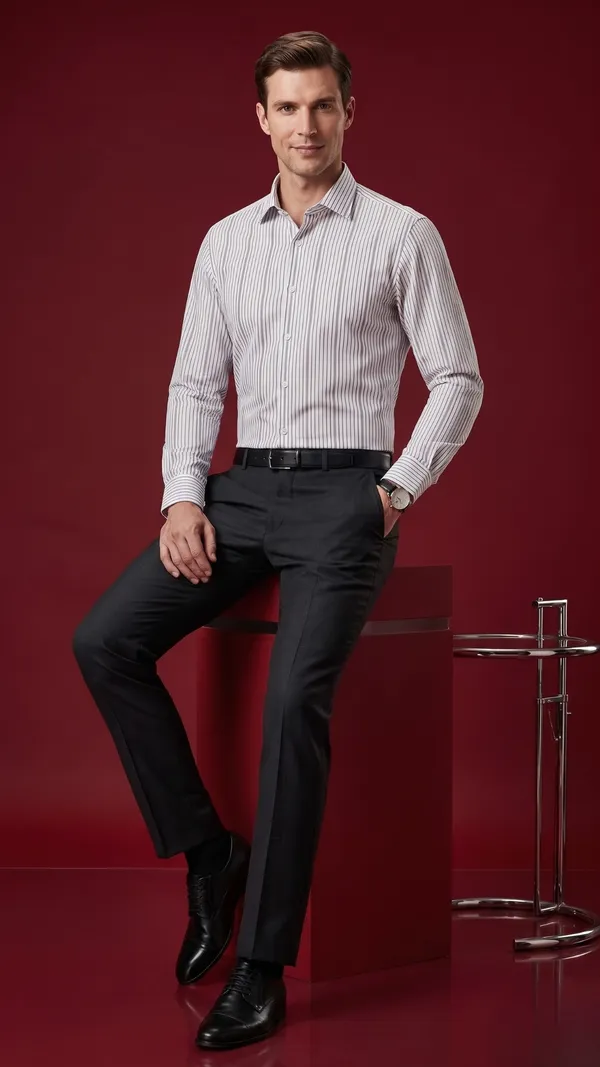 Multi_Colour_Giza_Cotton_Stripes_Slim_Fit_Shirts_For_Men