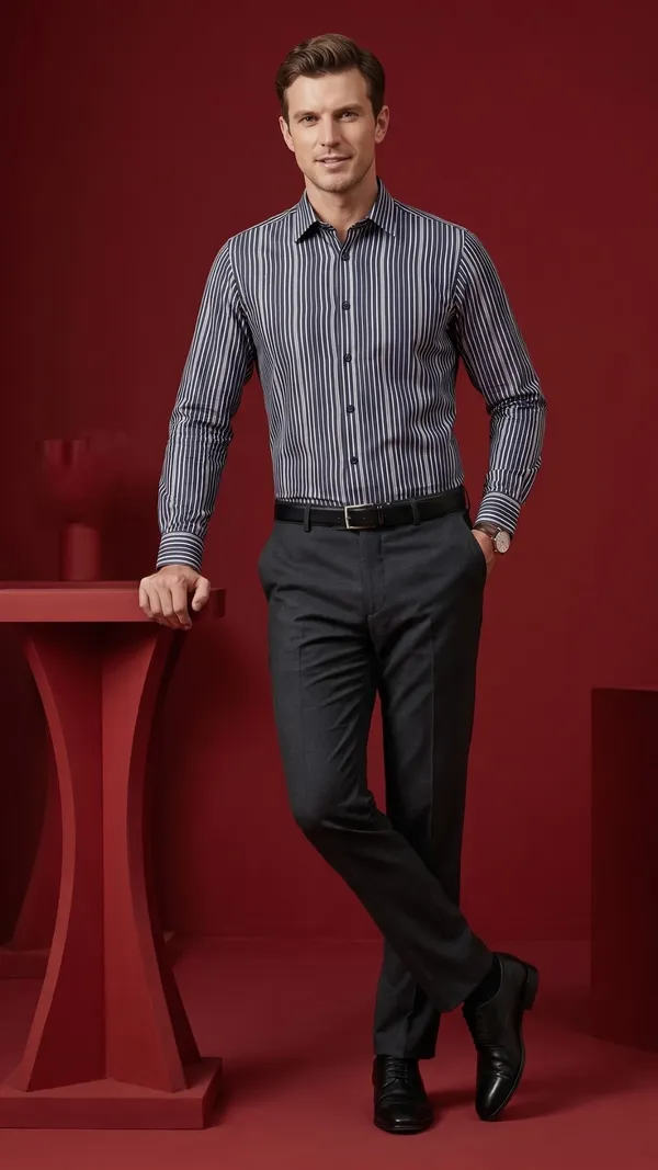 Multi_Colour_Giza_Cotton_Stripes_Slim_Fit_Shirts_For_Men