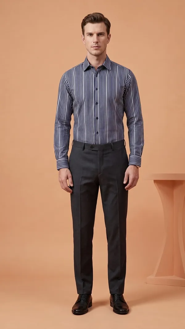 Multi_Colour_Giza_Cotton_Stripes_Slim_Fit_Shirts_For_Men