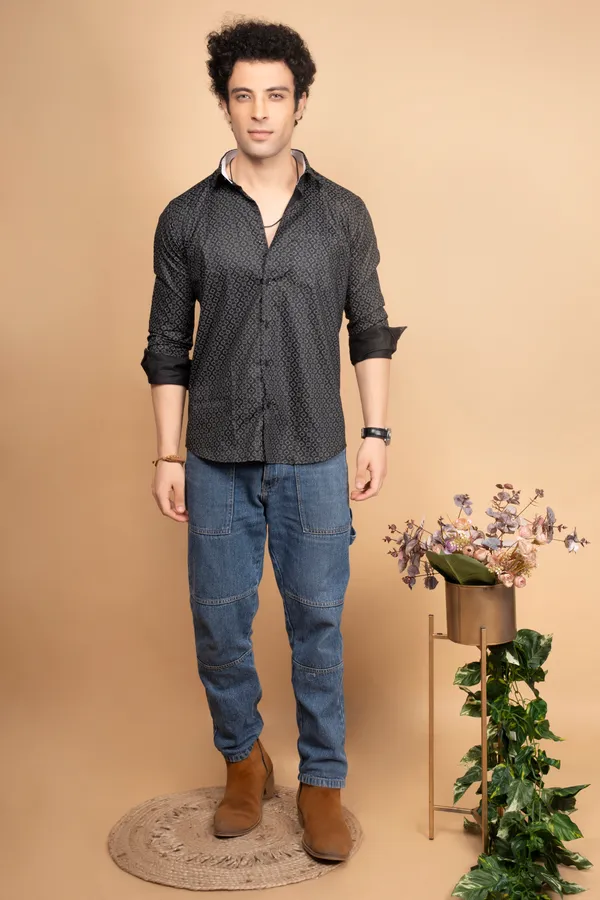 Black_Giza_Cotton_Printed_Slim_Fit_Shirts_For_Men