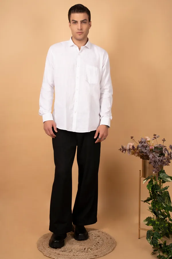 White_Premium_Cotton_Cutway_Collar_Full_Sleeves_Shirts_For_Men