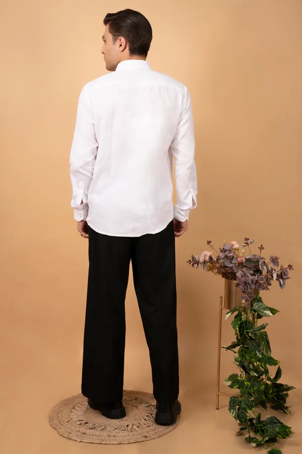 White_Premium_Cotton_Cutway_Collar_Full_Sleeves_Shirts_For_Men